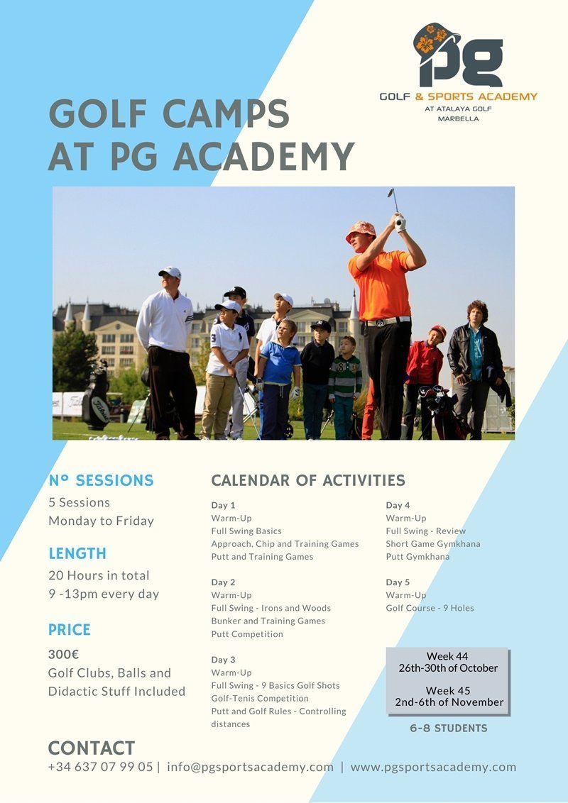 Golf Camps at PG Academy Atalaya Golf & Country Club